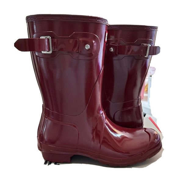 Hunter Shoes - Hunter Original Short Gloss Rain Boots Fall Red Size 10 New in Box